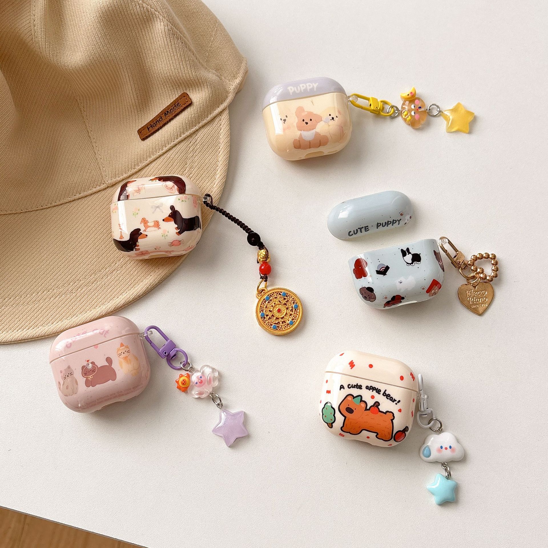 Airpodspro3 Protective Cover Earphone Shell Apple Second and Third Generation High-End Cartoon Bluetooth Headset Compartment Shell