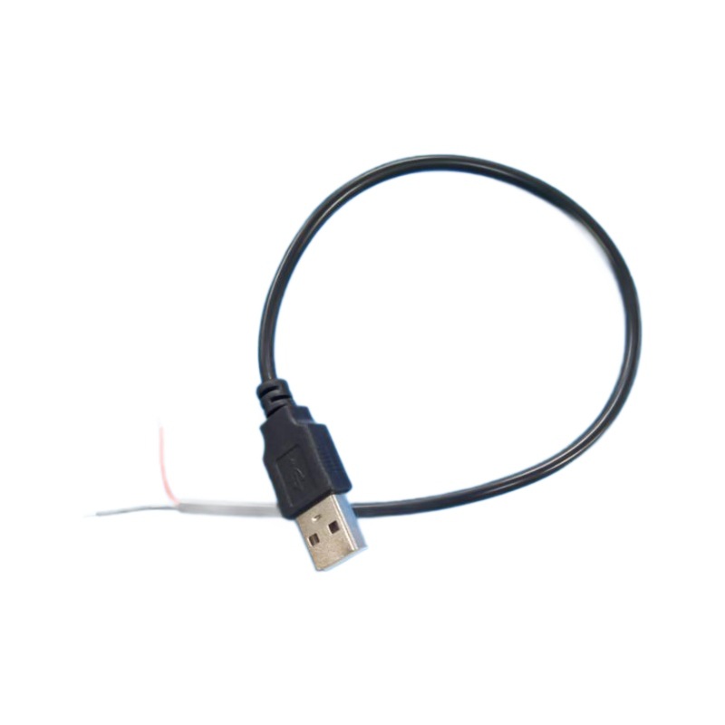 A-Grade Power Cord Semi-Finished Product, Stripped and Tinned, Led Night Light 2-Core Small Fan Charging Cable, USB Single-Head Cable