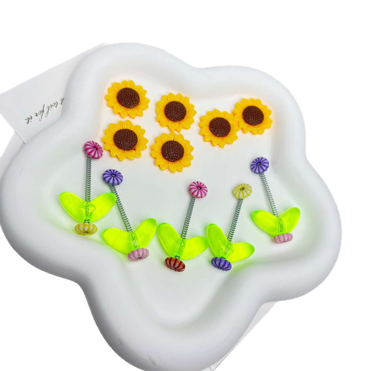 Sunflower Car Ornaments Internet Celebrity Creative Cute Shaking Head Fresh Flowers Car Center Console Rearview Mirror Decorations