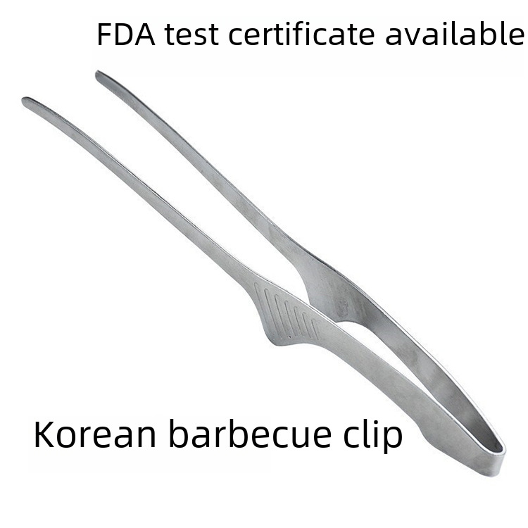 Barbecue clip 304 stainless steel barbecue clip barbecue clip food clip Public clip barbecue barbecue shop tools wholesale