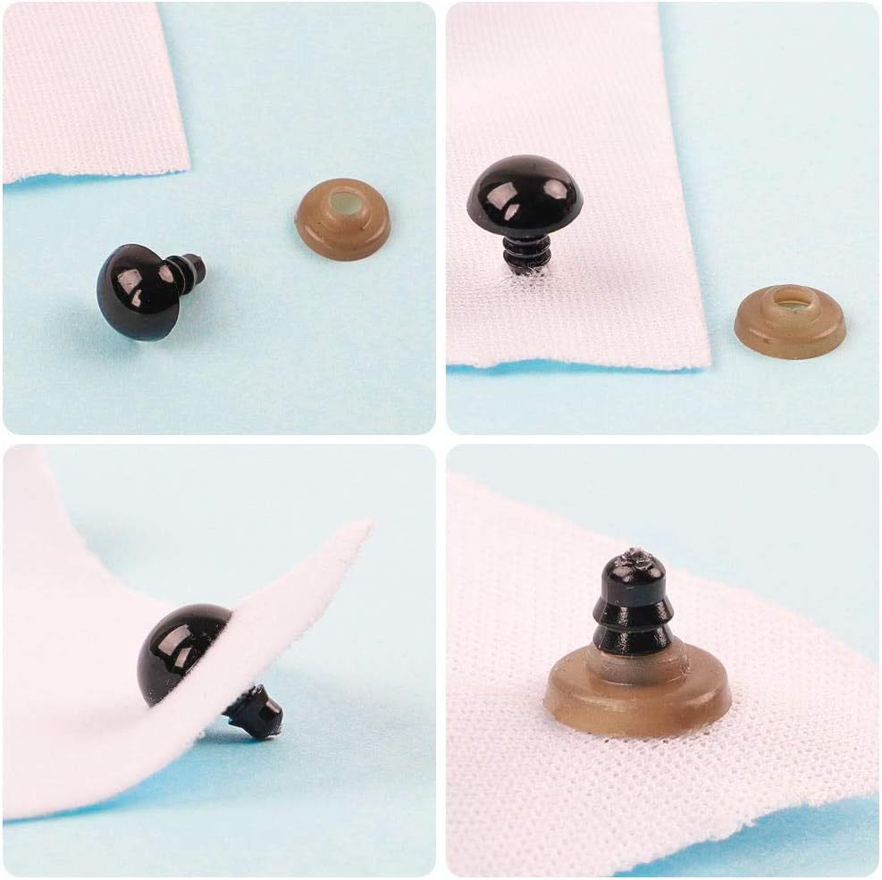 200pcs 10 all black doll eyes boxed toy eye accessories art eye black bean eye doll eyes