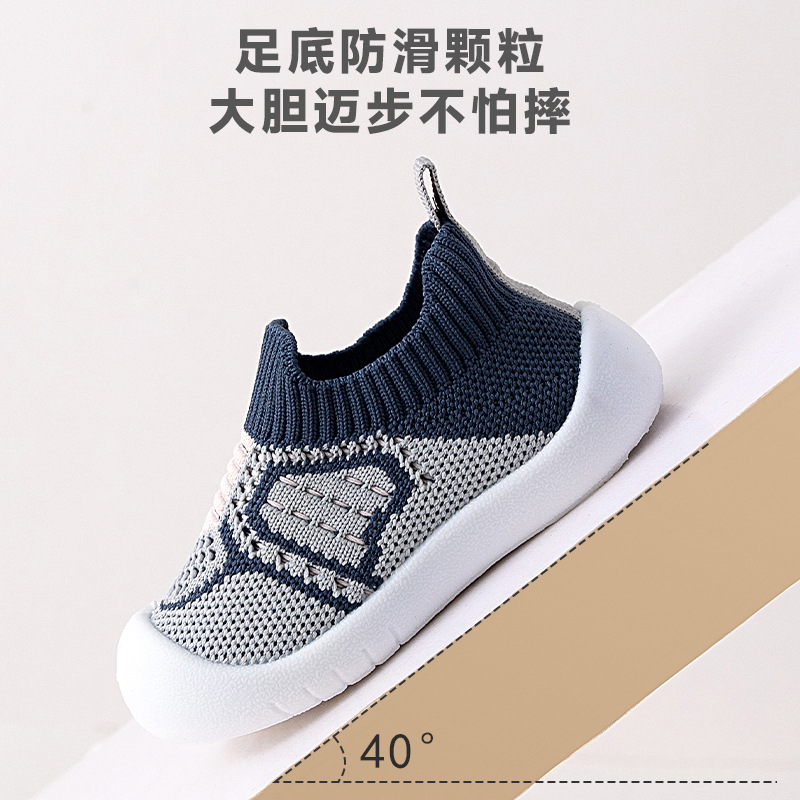 Foreign Trade Cross-Border Soft-Soled Baby Toddler Shoes Breathable Mesh Socks Shoes One-Step 1-3 Years Old Baby Toddler Shoes Summer