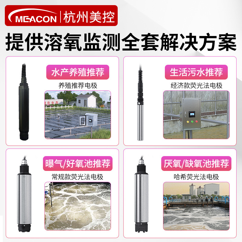 Meikong Online Oxygen Content Tester Sensor Sewage Dissolved Oxygen Detector Do Probe Dissolved Oxygen Meter Fluorescence Method