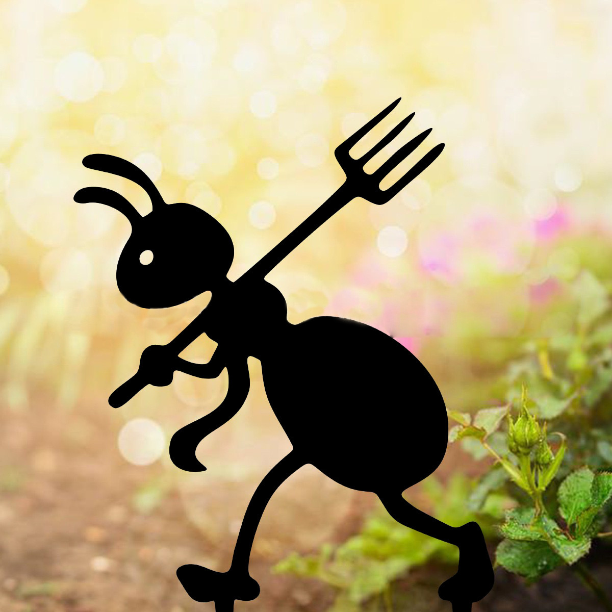 Creative Metal Outdoor Garden Plug-In Ant Iron Art Ground Plug Courtyard Lawn Decoration Wholesale Cross-Border Hot Sale