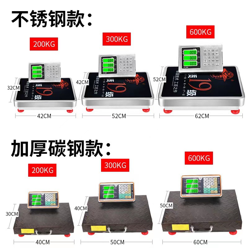 English Export Wireless Scale Bluetooth Scale Express Mail Bag Scale 300kg Small Floor Scale 200kg English Digital Platform Scale