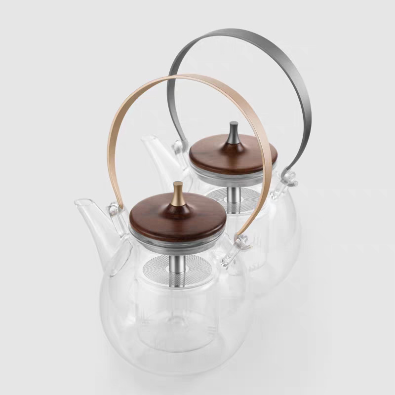 Shangming Household Steaming Teapot Heat-Resistant Glass Handle Teapot Electric Ceramic Stove Tea Maker Kettle Tea Set