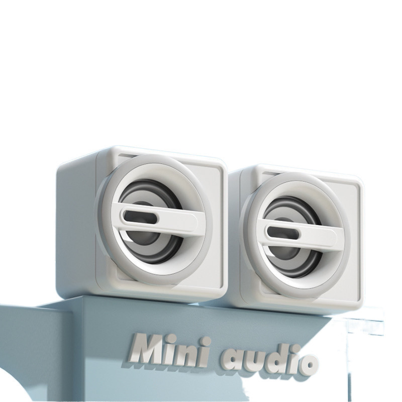 Desktop Computer Audio Mini Speaker Heavy Bass Wired Usd High Volume High Quality 2.0 Small Pair Box