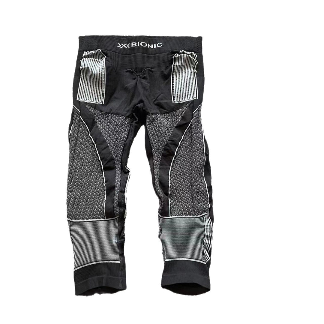 X-style cropped pants can strengthen sports warm sweat-wicking running cycling compression clothing men's and women's high-quality