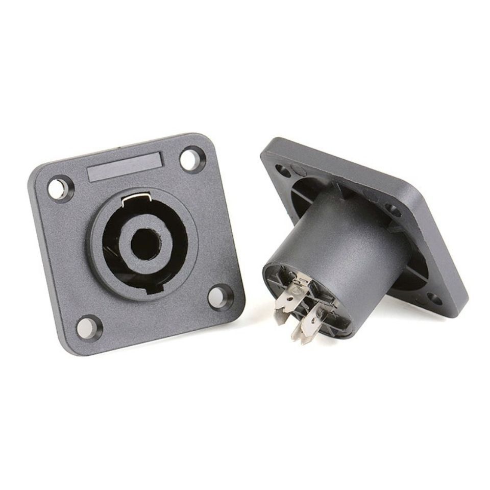 4P4 ядра профессиональный аудио разъем, разъем Cannon, четырехъядерный большой квадратный NL4 разъем с металлической пластиной