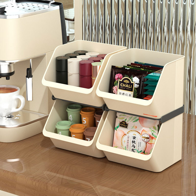 Tea Bag Storage Box Tea Capsule Coffee Storage Rack Tea Room Bar Transparent Display Rack Desktop Storage Shelf