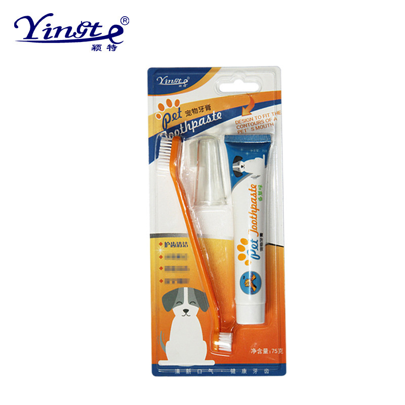 Pet Toothpaste Toothbrush Dog Cat Teeth Cleaning Dog Cat Finger kitten Puppy Disposable Toothbrush Toothpaste suit