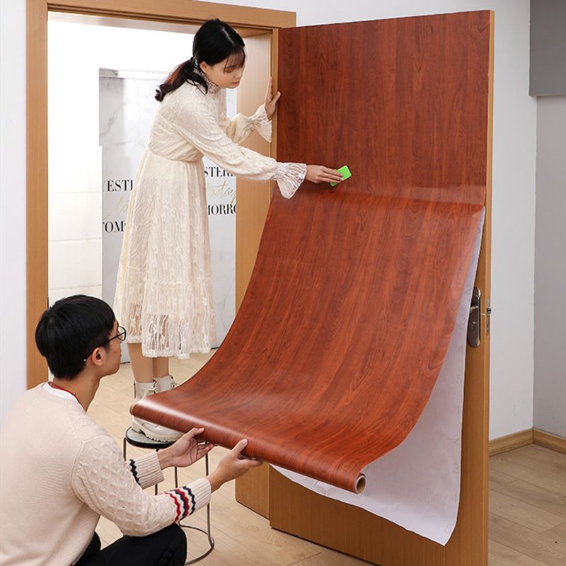 Door Sticker Whole Sheet Waterproof Thickened Self-Adhesive Wooden Door Bedroom Door Desktop Wardrobe Furniture Renovation