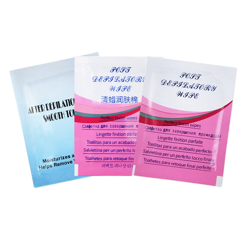 Foreign trade cross-border wax moisturizing cotton hair removal soothing skin remove residual wax wax moisturizing wipes oil bag wholesale