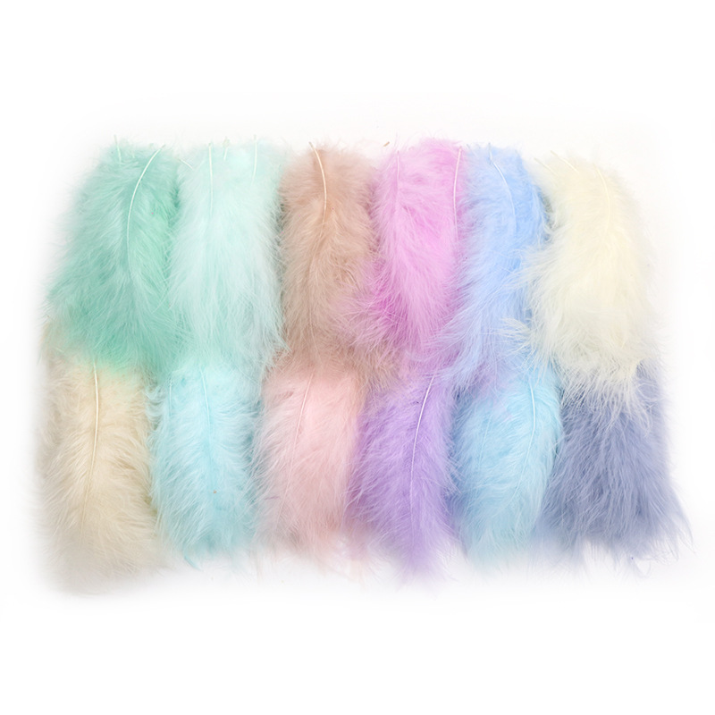 Feather decoration color turkey feather pointed tail velvet dream catcher diy handmade net red luminous wave ball
Decoration material