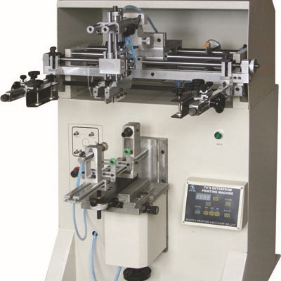 Taizhou plane curved surface round surface water cup glass cup milk tea cup screen printing machine trash can roller printing machine Yulong