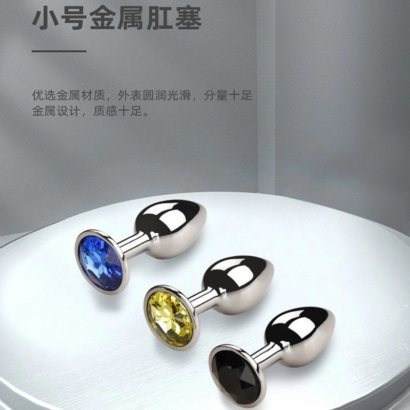 Back Court Metal Anal Plug Adult Men's and Women's SM Sex Toy Masturbation Orgasm Toy Anal Plug Adult Supplies