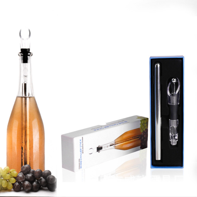 Оптовая продажа нержавеющей стали палочка для охлаждения красного вина, палочка для охлаждения пива, палочка для охлаждения 3 в 1