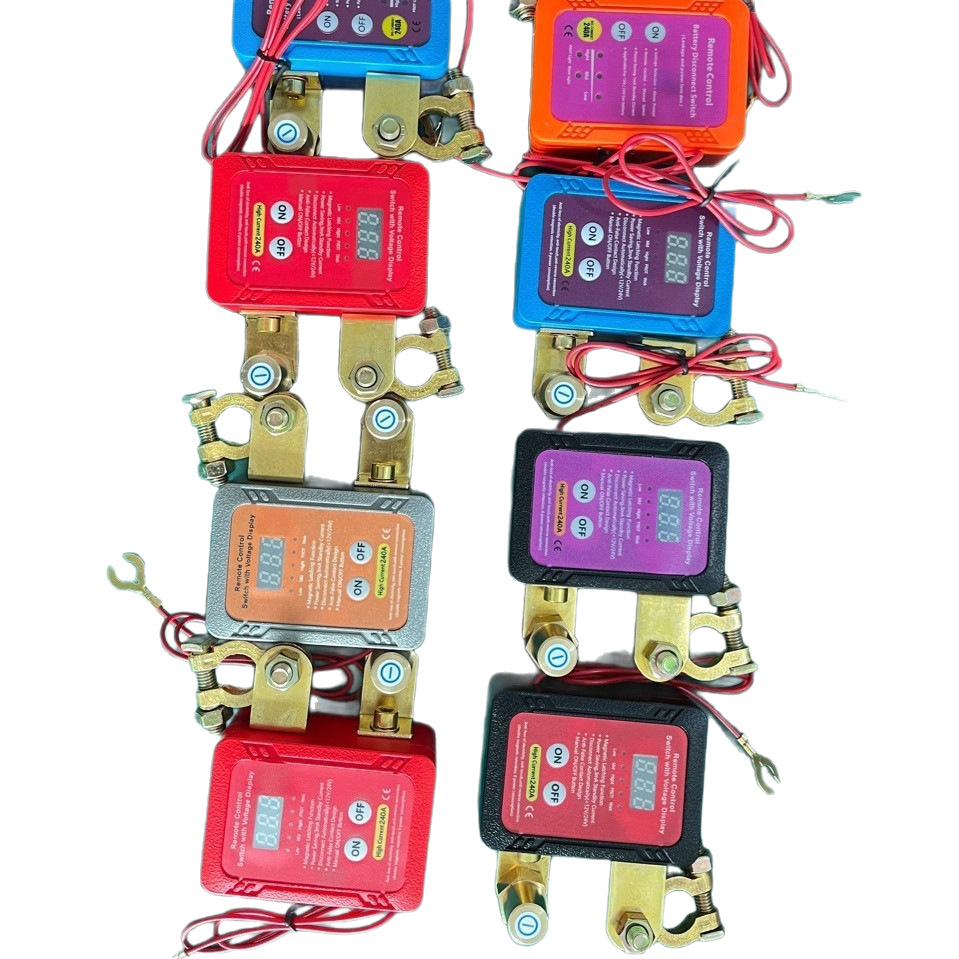 25 New Cut-Off Switch 12V240A Remote Battery Disconnect Switch Automatic Power-Off Switch for Cars and Large Trucks