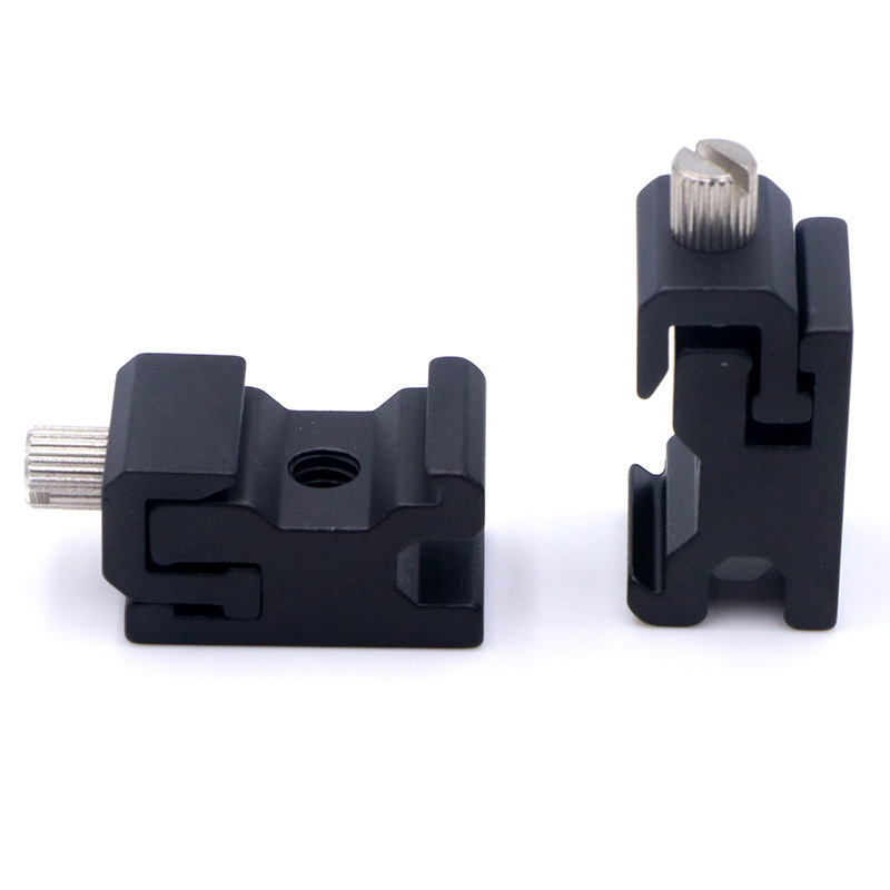 Camera On-Camera Flash Cold Shoe Base Tripod Mount Adapter Full Metal Hot Shoe Adapter 1/4 Screw