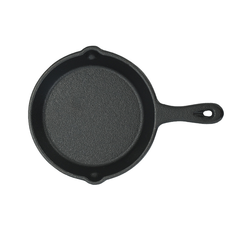 Cross-Border Uncoated Cast Iron Frying Pan Small Frying Pan Household Frying Pan Old-Fashioned Iron Pan Kitchenware Set Oil Splashing Pan