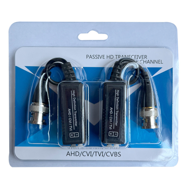 Coaxial analog network cable transmitter AHD CVI TVI HD twisted pair transmitter BNC network cable head