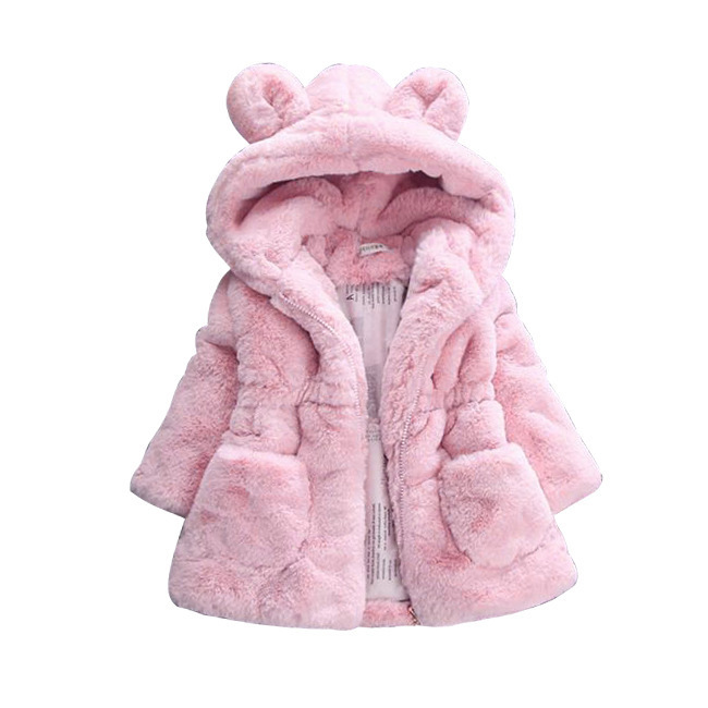 Foreign Trade Cross-Border Outwear for Girls and Babies, Autumn and Winter Casual Warm Fur Clothes, Imitation Rabbit Fur Outwear