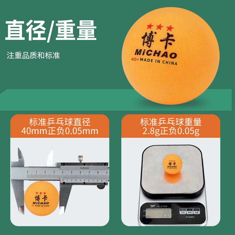 Table Tennis Wholesale Three-Star Training Ball with High Elasticity and Durability New Material Abs Yellow White Outdoor Table Tennis