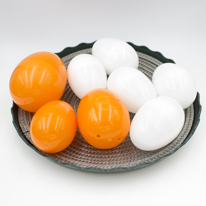 Белые симуляционные яйца могут открываться Овальные скрученные яичные скорлупы игрушки Пасхальные яйца