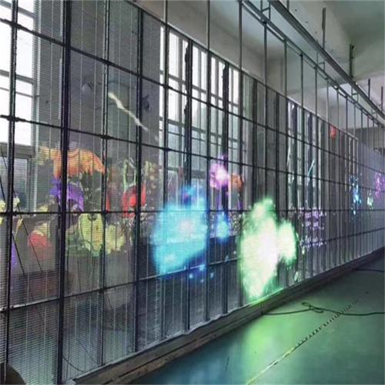 Manufacturers Process Customized P3.91-P7.82Led Transparent Screen Led Glass Window Screen Led Arc Transparent Screen