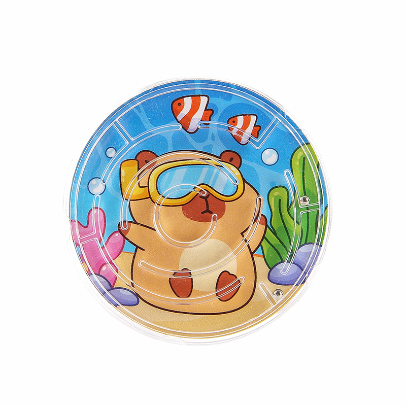 Capybara Rolling Ball Maze Training Educational Toy Handheld Balance Ball Track Maze Kindergarten Toy Reward Benefit