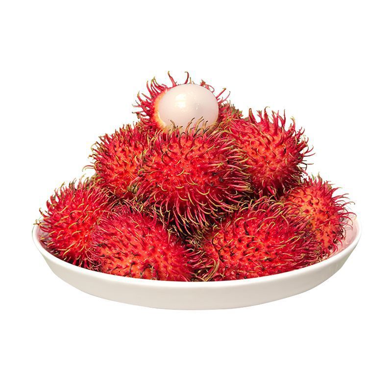 Fresh Seasonal Fruit Rambutan 2.5kg Whole Box of Rambutan Fruit Red Peony Thai Tropical Fruit for Pregnant Women