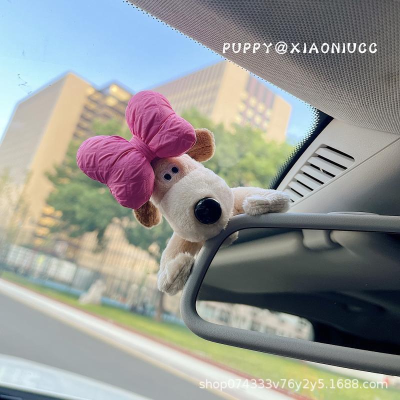 Internet-famous Long-haired Handdog Plush Toy Doll Keychain Cute School Bag Hanging Ornaments Keychain Grasping Doll