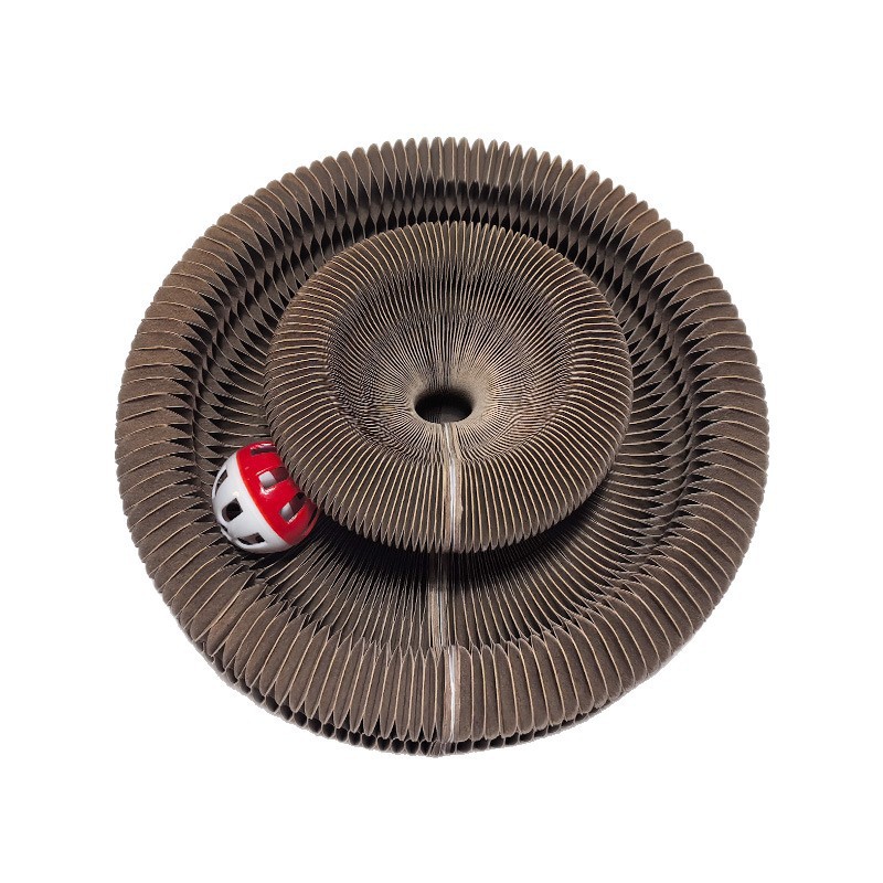 New Cross-Border Magic Organ Cat Scratching Board Cat Toy Foldableable Cat Scratching Board Cat Claw Pottery Ball Toy 3D Non-Shedding