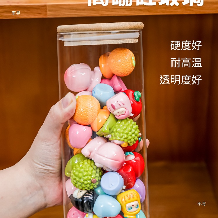 Glass Sealed Jar, Hand-Made Display Storage Jar, Cute Female Ornaments, Bottle with Lid, Cute Blind Bag, Round Transparent Jar