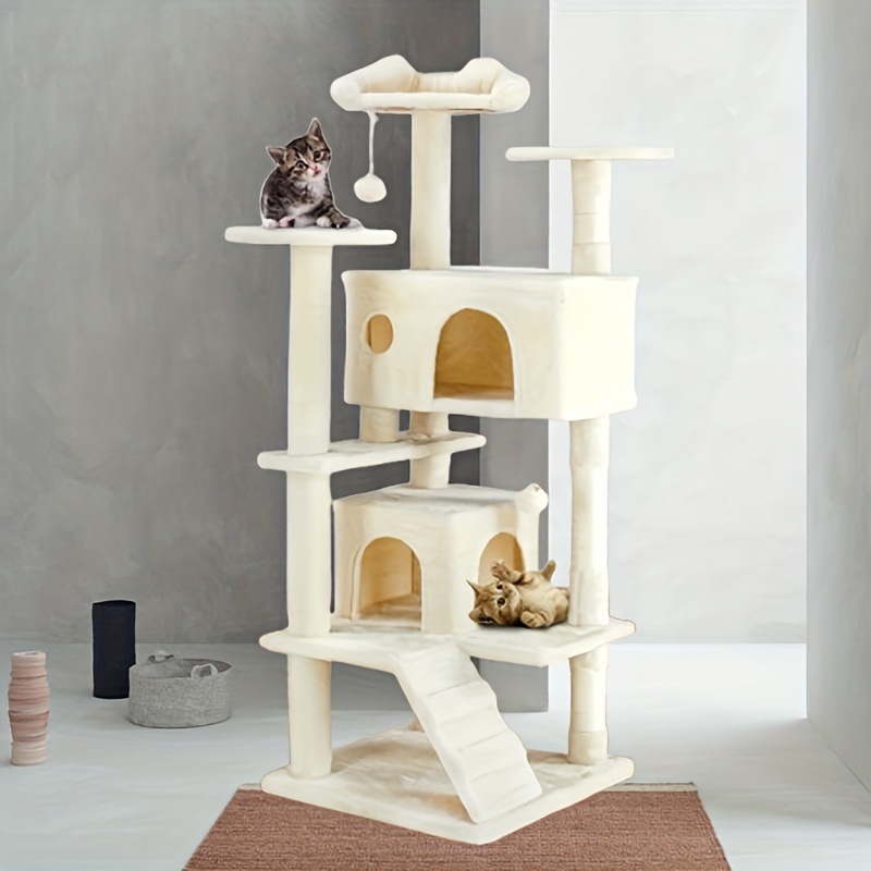 2026 New Cross-Border Dropshipping Cat Tree Tower for Cats to Play Indoors 54 High Game House Cross-Border Dropshipping