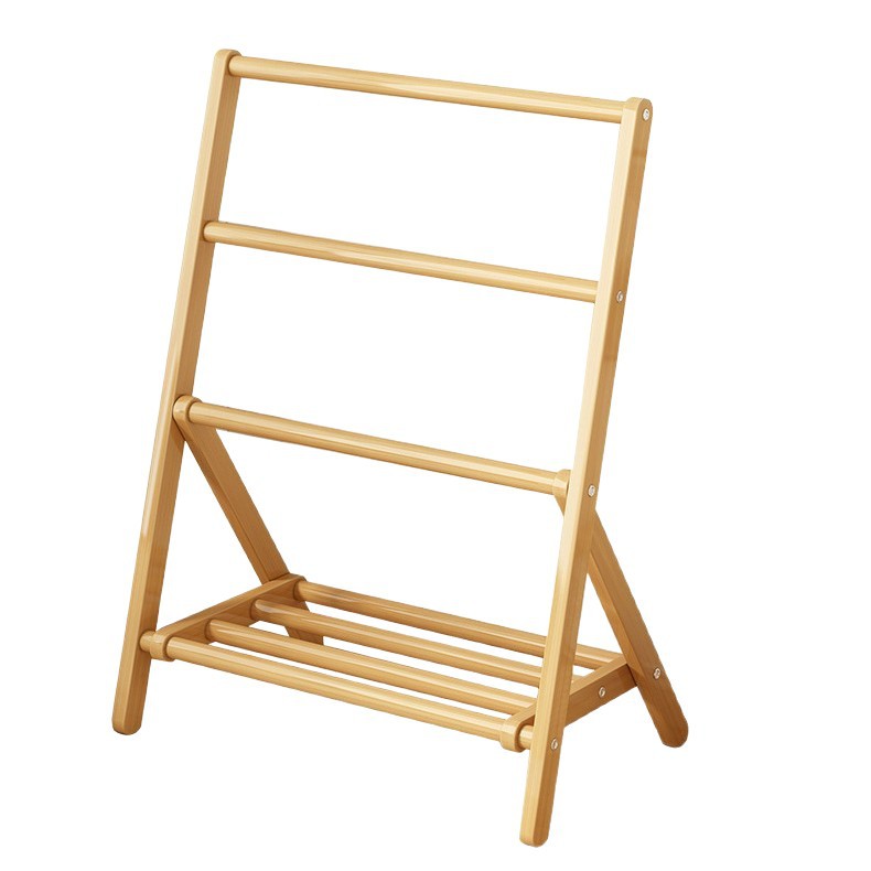 Складная вешалка для одежды, напольная вешалка для одежды в спальне, передняя вешалка для одежды, бамбуковая вешалка для одежды, можно хранить