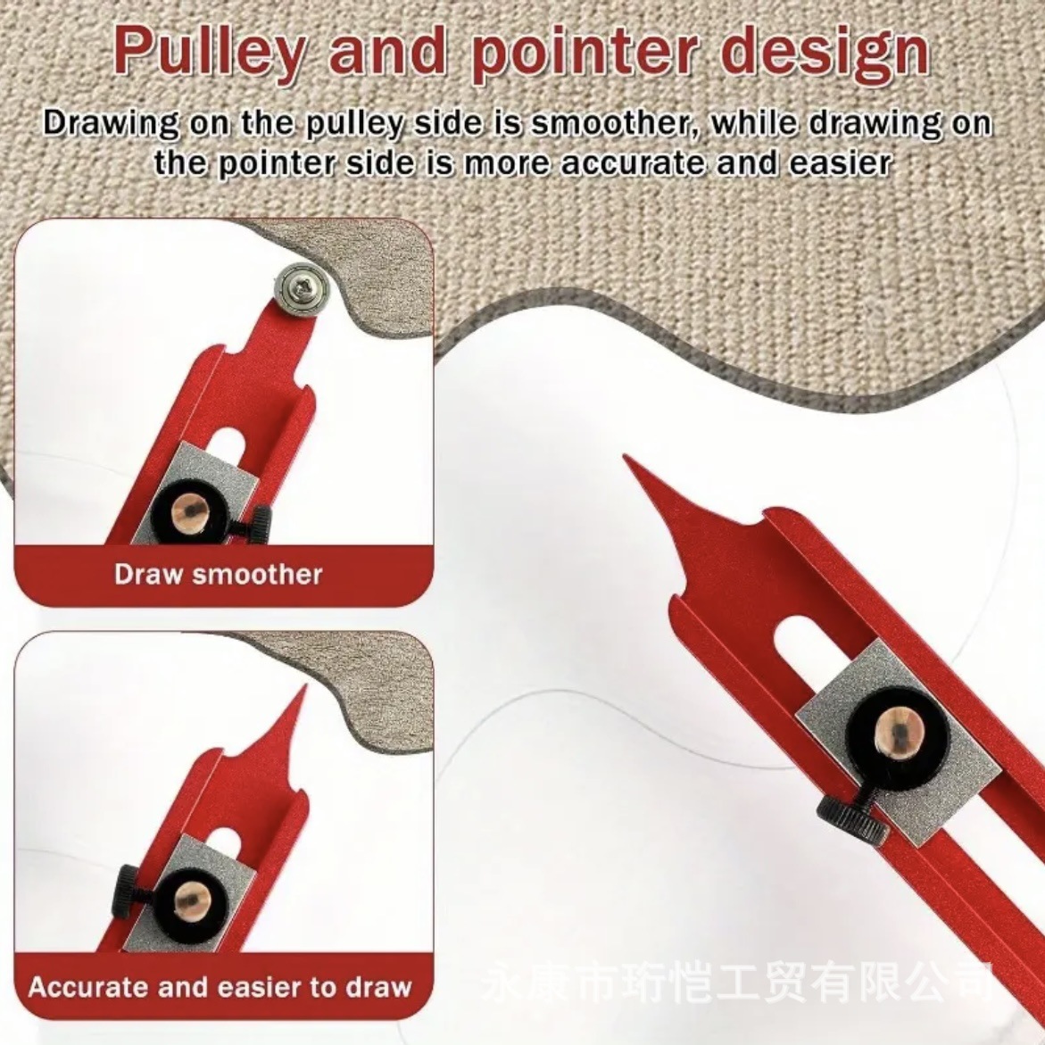 Contour Shape Taker Woodworking Tile Special-Shaped Shape Irregular Marking Contour Ruler Arc Line Drawing Artifact Scriber