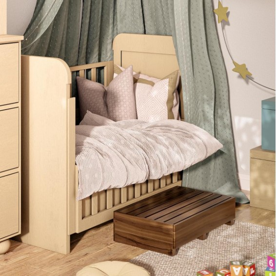 Wooden Step Stool High Ladder Stool Wooden Mobile Step Stool Kitchen Acacia Wood Footrest Bedroom under Bed Wooden Footrest