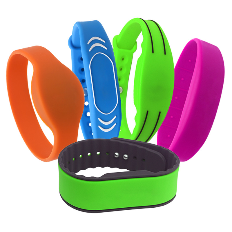 Rfid Silicone Bracelet Water Park Amusement Park Access Control Ic Chip Bracelet Silicone Ic Wristband Custom Manufacturer