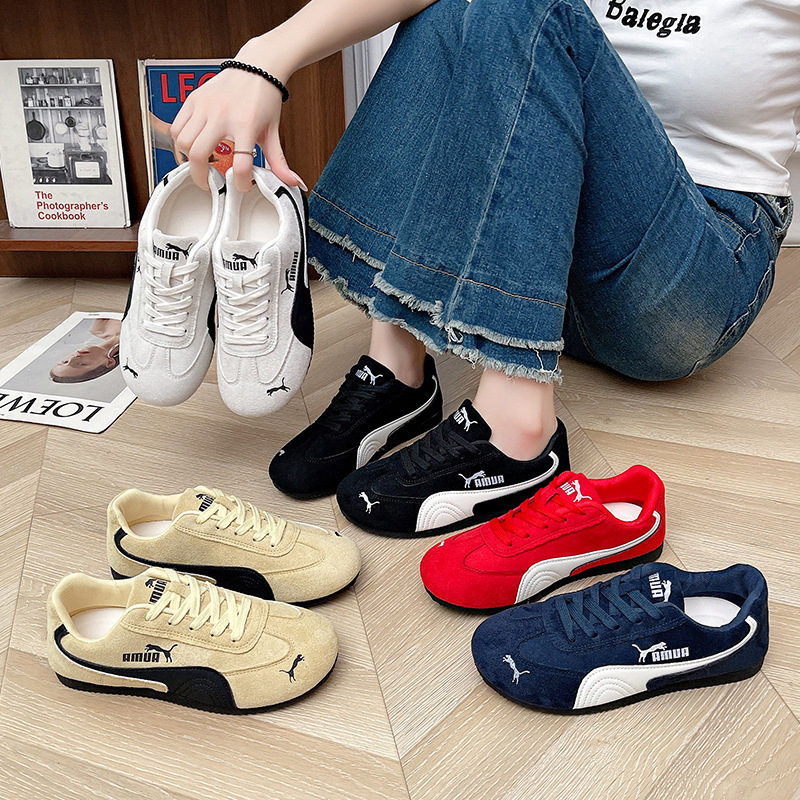 Плоские туфли Форрест Гамп для женщин, новые популярные осенние универсальные белые тренировочные кроссовки