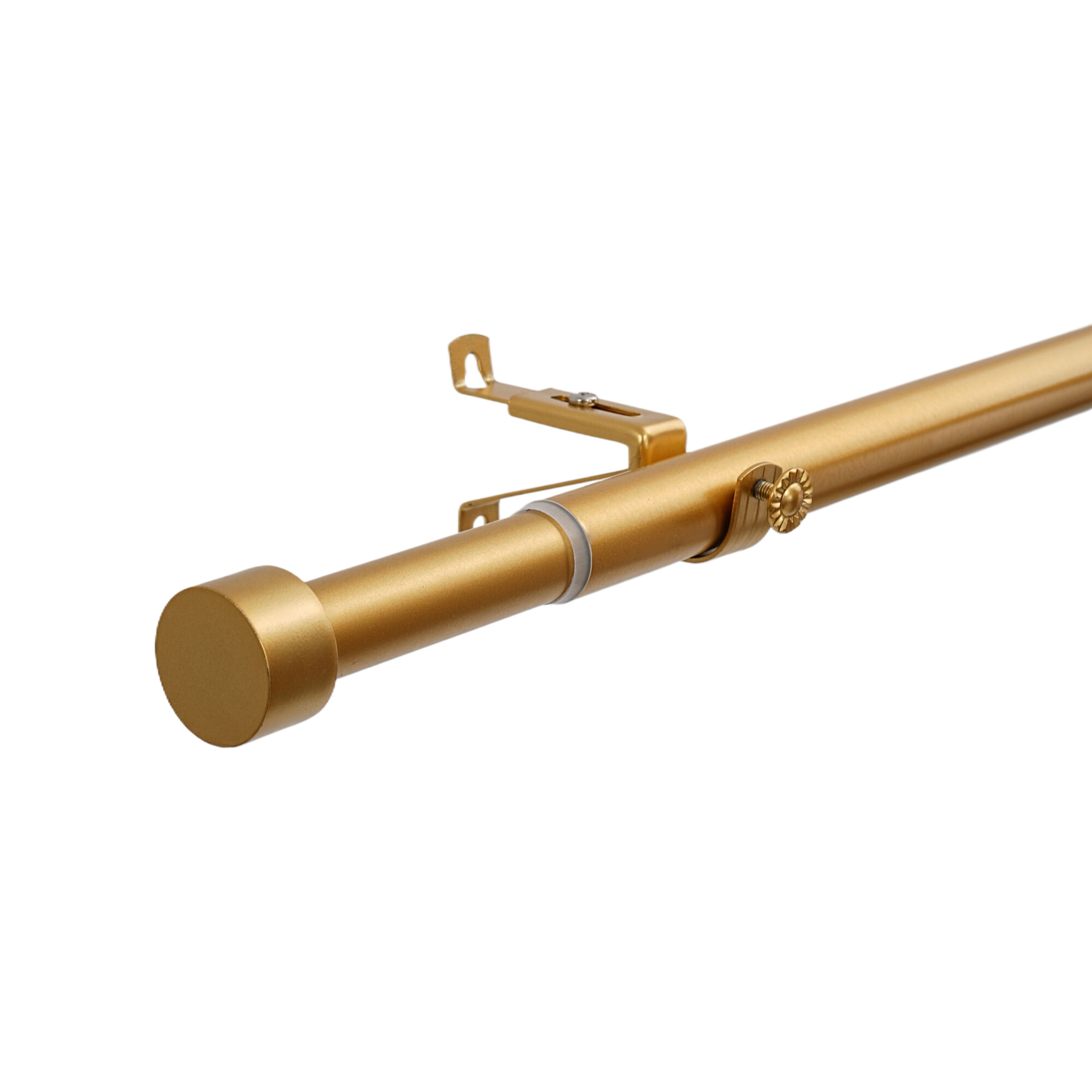 Cross-Border Factory Direct Sales Foreign Trade Amazon Independent Packaging Threaded Butt Telescopic Metal Curtain Roman Rod Track