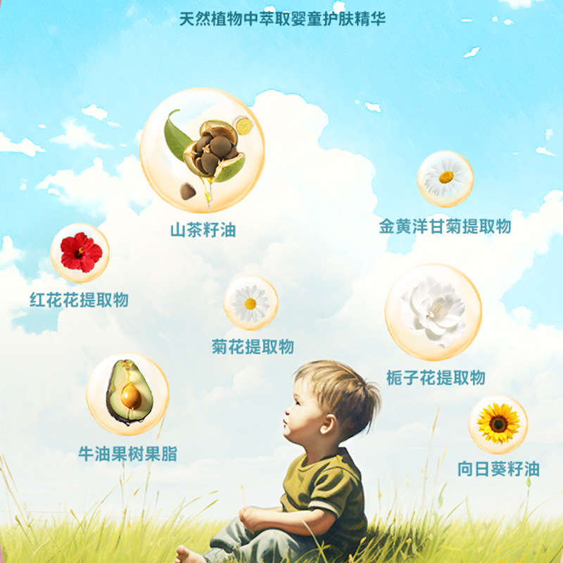 [Plant Extract] Hydrating Children's Face Cream for Boys and Girls Moisturizing and Moisturizing Baby Face Oil Student Face Cream