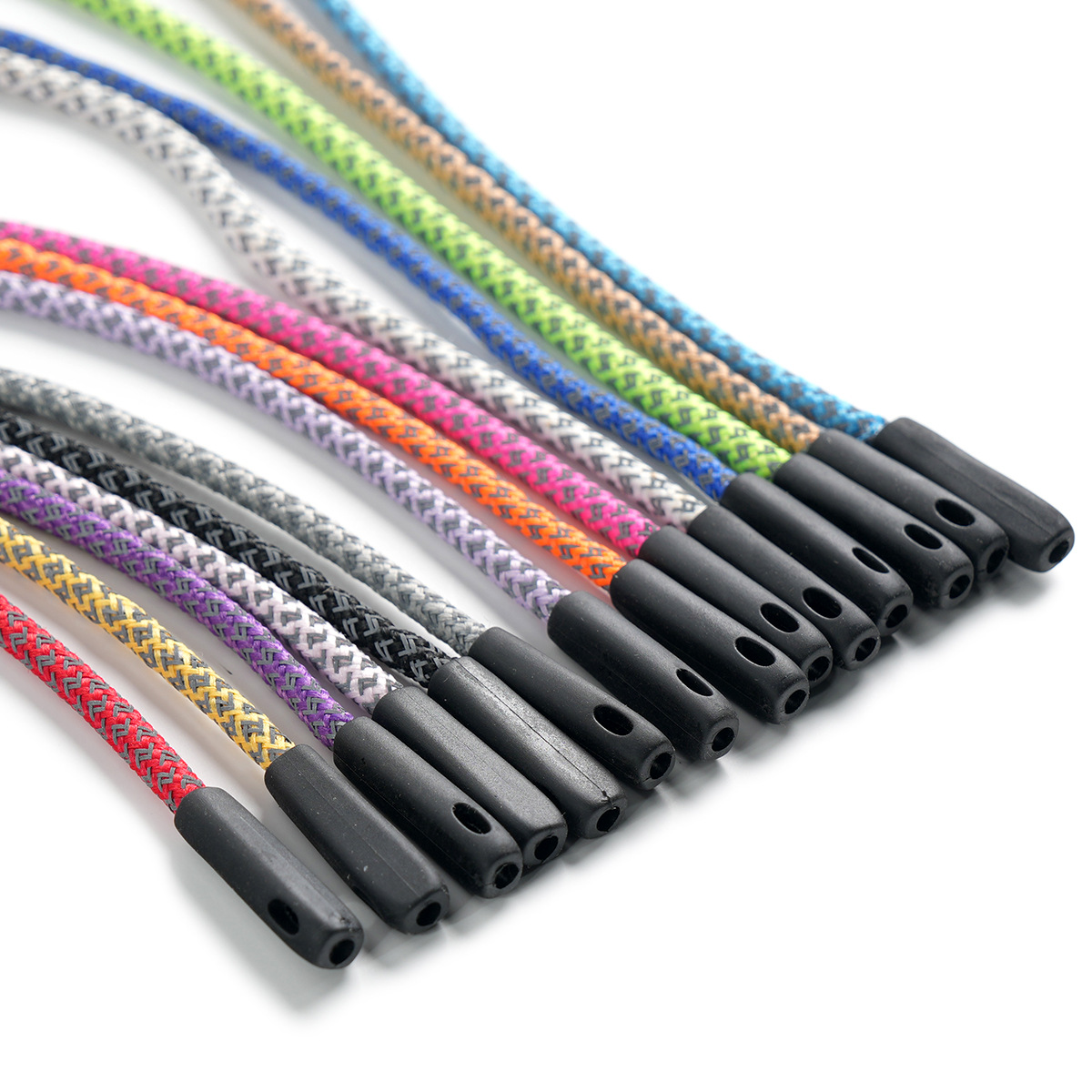 Fluorescent Reflective Glasses Cord, Anti-Lost Glasses Chain for Rafting Sports, Adjustable Buckle Glasses Strap, Double-Hole Lanyard