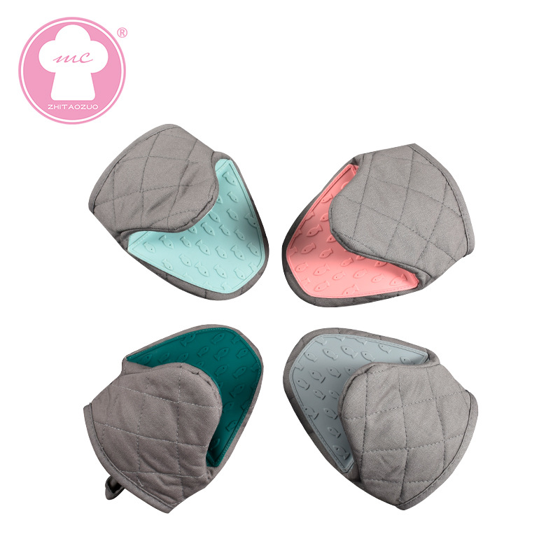 56г перчатки для рук в форме рыбы из полусиликона и ткани, силиконовые хлопковые двойные перчатки для выпечки, термоизоляционные перчатки для микроволновой печи