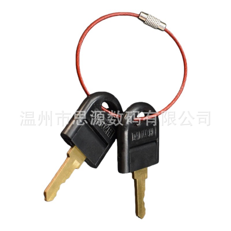 1.5X150Mm Color Coated Stainless Steel Wire Rope Keychain Metal Wire Ring Tag Hanging Buckle Steel Wire Lock Buckle