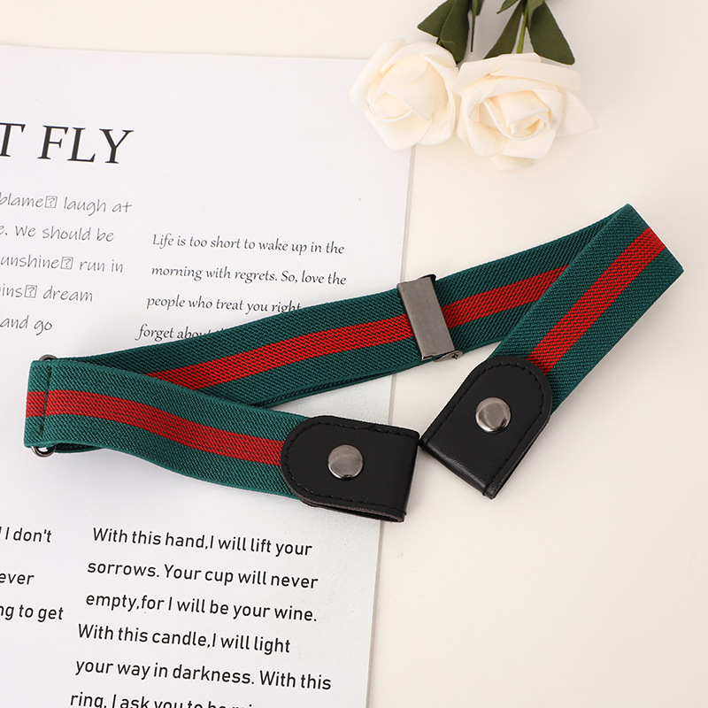 New lazy invisible belt source versatile elastic men and women high-grade Chanel style belt factory wholesale