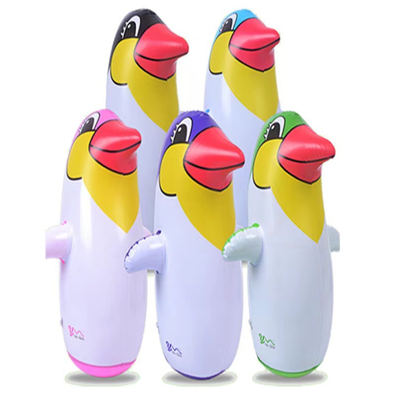 New Spot Small Thickeneded PVC Inflatable Penguin Inflatable Tumbler Animal Cartoon Boxing Toy Dinosaur