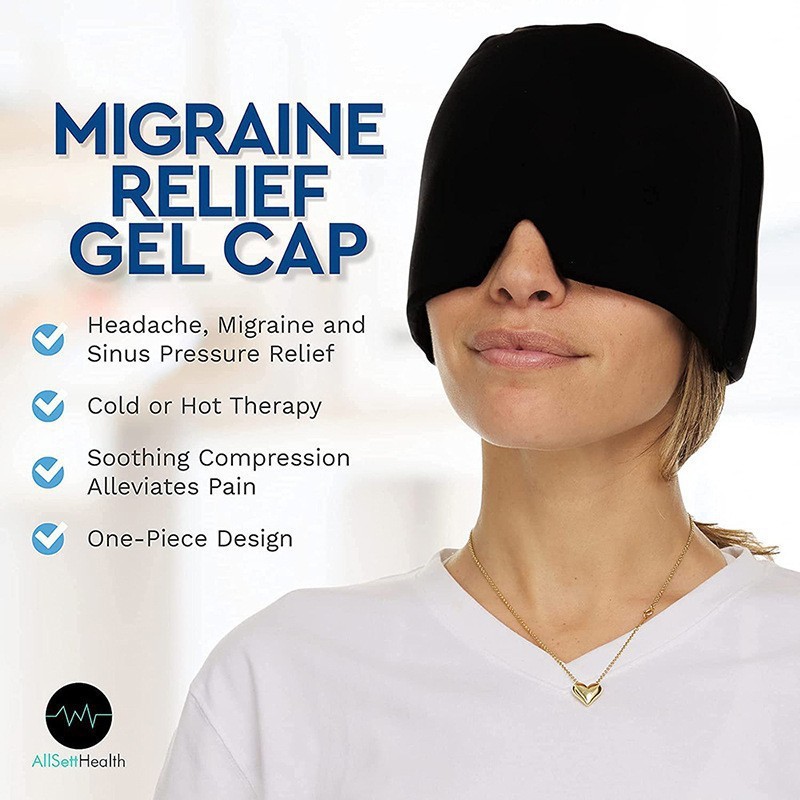 Migrainereliefhat New Hot and Cold Compress Mask Ice Cap Headgear Eye Mask Physiotherapy Pack Cold Gel