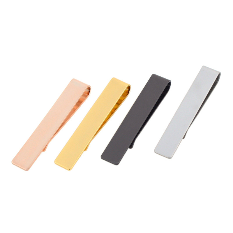 Tie clip Yiwu factory supply cross-border hot gold and silver suit business men's simple tie clip