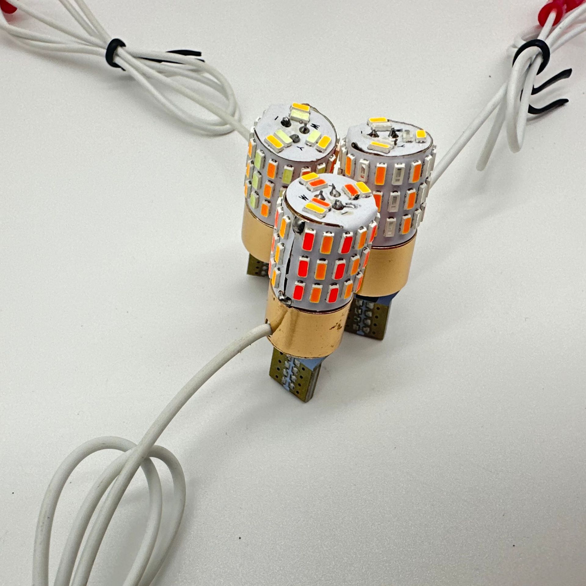 Motorcycle highlight T10 width indicator two-color turn signal T15 3014 54smd W5W tail bulb led